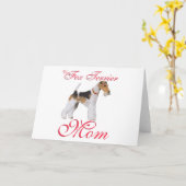 Wire Fox Terrier Moederdag Kaart (Gele Bloem)