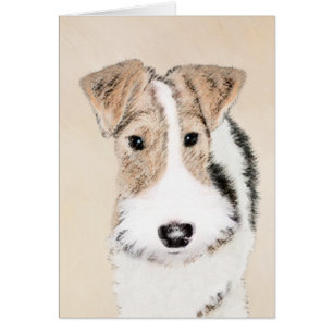 Wire fox terrier Painting - Cute Original Dog Art