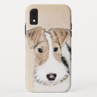 Wire fox terrier Painting - Cute Original Dog Art