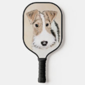Wire fox terrier Painting - Cute Original Dog Art Pickleball Paddle (Achterkant)