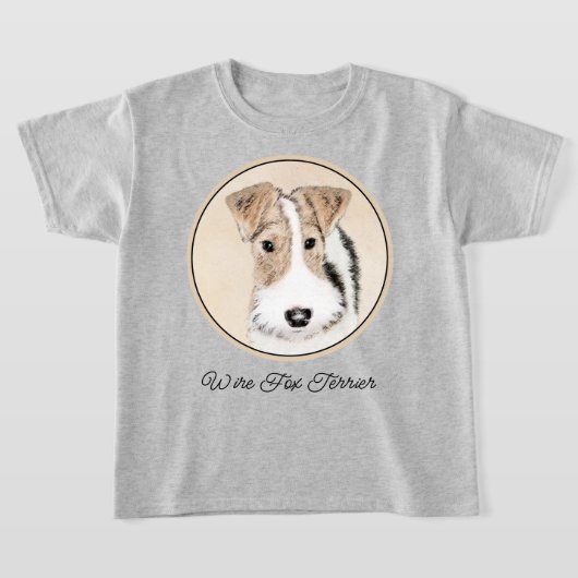 Wire fox terrier Painting - Cute Original Dog Art T-shirt (Laagn)