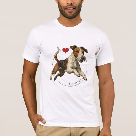 Wire Fox Terrier Portret T-shirt (Voorkant)