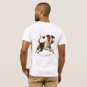 Wire Fox Terrier Portret T-shirt (Achterkant volledig)
