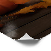 Wire Fox Terrier Puppy Herfst Delight Pompoen Perfect Poster (Hoek)