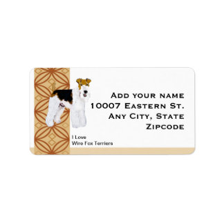 Wire Fox Terrier Roest Design Adreslabel Etiket