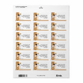 Wire Fox Terrier Roest Design Adreslabel Etiket (Full Sheet)