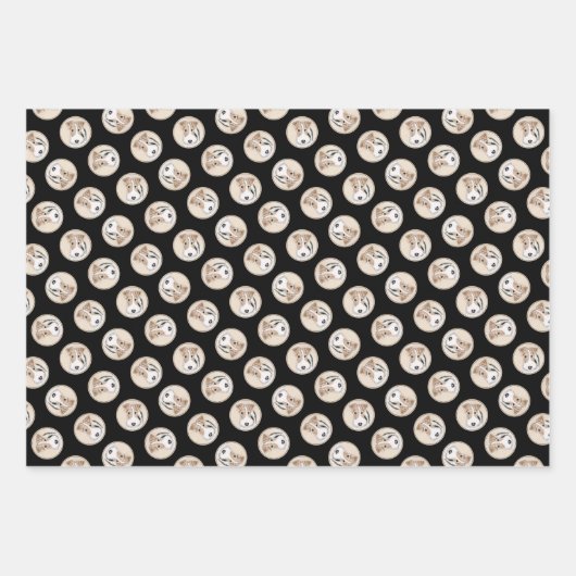 Wire Fox Terrier Schilderij driekleur WFT Pet Dog  Inpakpapier Vel (Voorkant 3)