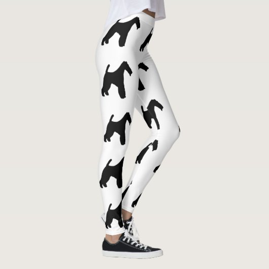 Wire Fox Terrier silo black Leggings (Rechts)