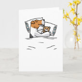 Wire Fox Terrier Sleep Shirt Kaart (Gele Bloem)