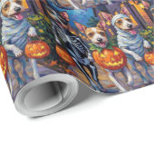 Wire Fox Terrier Trick-or-Treating Halloween  Cadeaupapier (Rol Hoek)