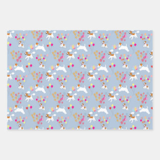 Wire Fox Terrier viering Wrapping Papers Inpakpapier Vel
