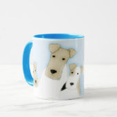 Wire Fox Terriers Mok (Voorkant links)