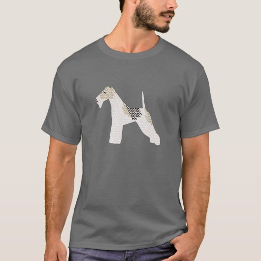 Wire Fox Terriers silhouettes T-shirt (Voorkant)