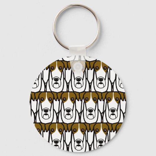 Wire Fox Terriers Sleutelhanger (Voorkant)