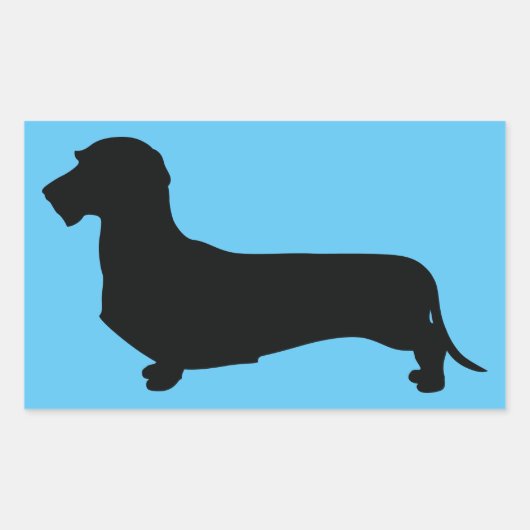 Wire Hair Dachshund Rectangle Sticker (Voorkant)