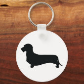 Wire Hair Dachshund-Sleutelhanger Sleutelhanger (Voorkant)