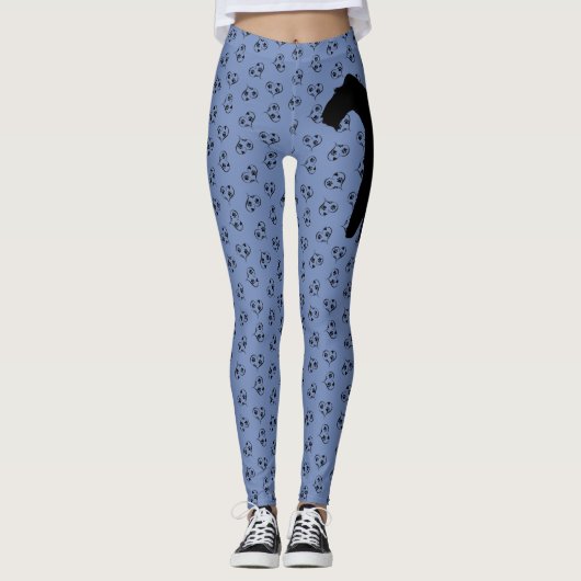 Wire Hair Fox Terrier Hearts Patroon Leggings (Voorkant)