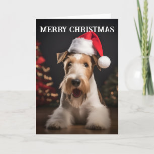 Wire Hair Fox Terrier Kerst Kaart