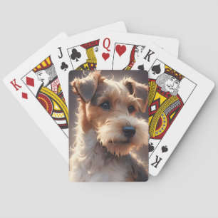 Wire Hair Fox Terrier Twilight Pokerkaarten