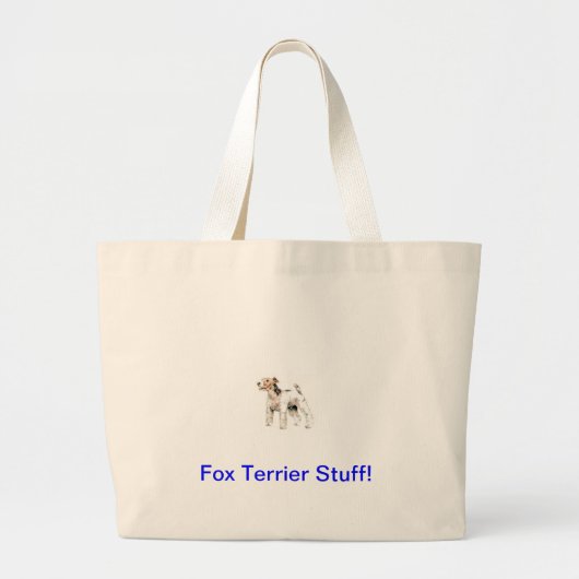 Wire Haire Fox Terrier Grote Tote Bag (Voorkant)