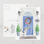 Wire Haire Fox Terrier Moving Announance Briefkaart (Voorkant / Achterkant)