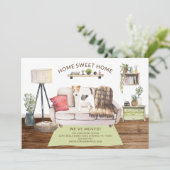 Wire Haire Haire Fox Terrier Dog Moving Announking Kaart (Staand voorkant)