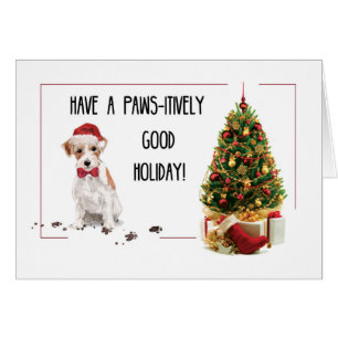 Wire Haire Jack Russell Terrier Funny Kerstmis