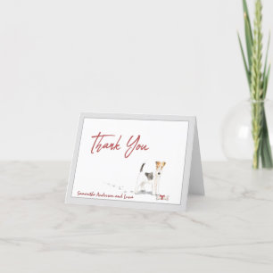 Wire Haired Fox Terrier Hond Gepersonaliseerd & Bo Bedankkaart