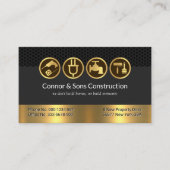 Wire Mesh Grijs Gouden Lagen Handyman Visitekaartje (Voorkant)