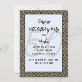 Wire Mesh Volwassen Man Verjaardagsfeestuitnodigin Kaart (Voorkant)