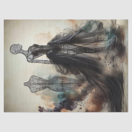 Wire Wrapped Mannequin 1 Gotische stijl Tissuepapier (Voorkant)