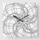 Wired Clock Vierkante Klok (Voorkant)