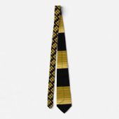 Wired Golden Cord Squared Diagonal Angle Pattern Stropdas (Achterkant)