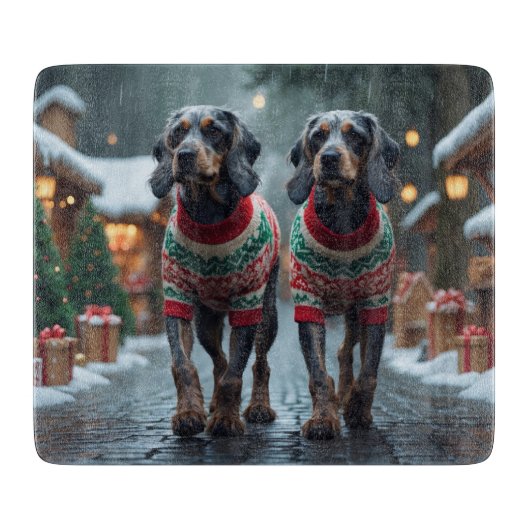 Wired Haired Pointing Griffon Dogs Christmas Snow Snijplank (Voorkant)