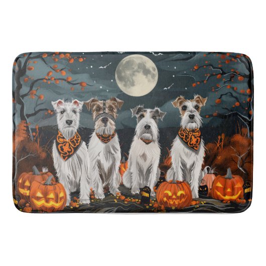 Wirefox Terrier Halloween Spooky Badmat (Voorkant)