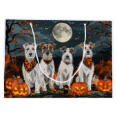 Wirefox Terrier Halloween Spooky Groot Cadeauzakje (Achterkant)