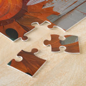 Wirefox Terrier Hond Herfst Oogst Thanksgiving Legpuzzel (Zijkant)