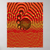 Wireframe Mollusks Radiate Thuis Bubbles Poster (Voorkant)