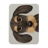 Wirehaered Dachshund | Cute Cartoon Dog Teckel Magneet (Verticaal)