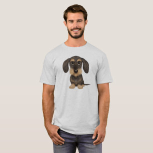 Wirehaered Dachshund   Cute Cartoon Dog Teckel T-shirt