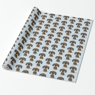 Wirehaered Dachshund Cute Teckel Dog Pattered Cadeaupapier