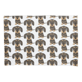 Wirehaered Dachshund | Cute Teckel Dog Pattered Kussensloop