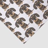 Wirehaered Dachshund | Cute Teckel Dog Pattered Tissuepapier (Detail)