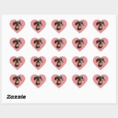 Wirehaered Dachshund Hart Sticker (Vel)