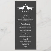 Wirehaered Dachshund Silhouettes Weddenschap Menu (Voorkant)