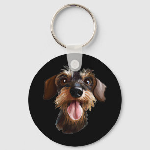 Wirehaered Dachshund Sleutelhanger