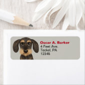 Wirehaered Dachshund Teckel Return Address Labels (Insitu)