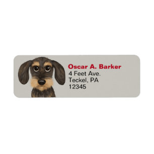 Wirehaered Dachshund Teckel Return Address Labels