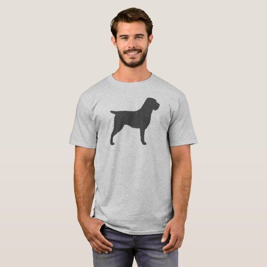 Wirehaered Pointing Griffon Silhouette T-shirt (Voorkant volledig)