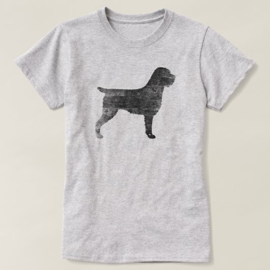 Wirehaered Pointing Griffon Silhouette T-shirt (Design voorkant)